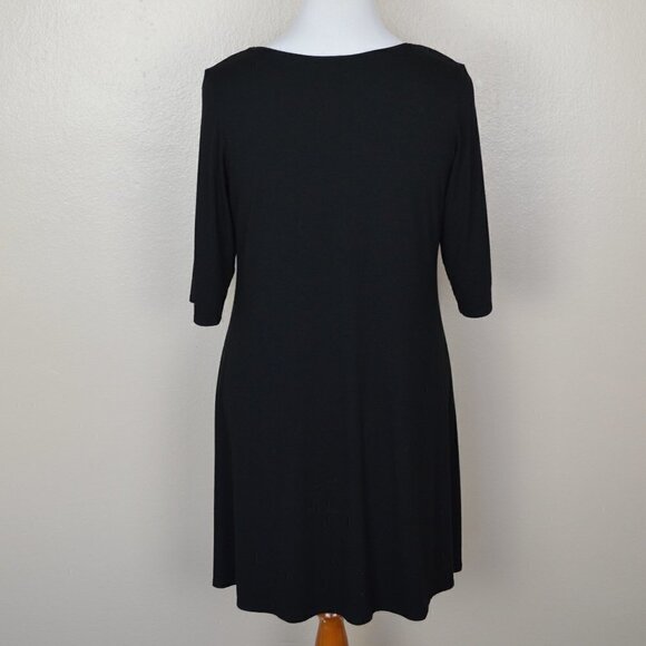Eileen Fisher Jersey Knit Scoop Neck Dress L - Picture 5 of 7